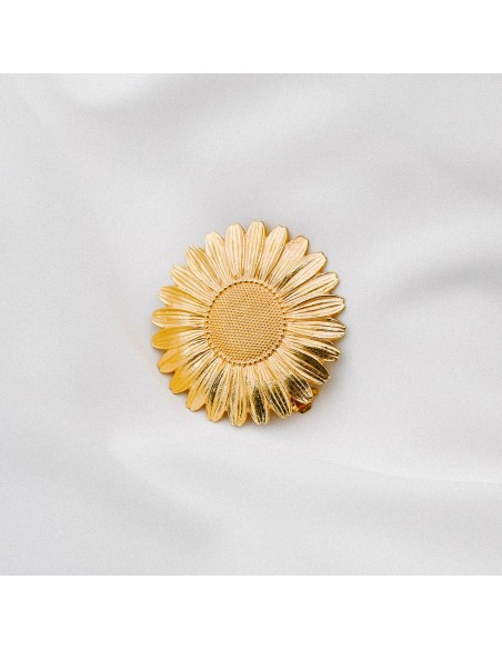 Barrette fleur marguerite dorée Margarita - Comptoir Doré
