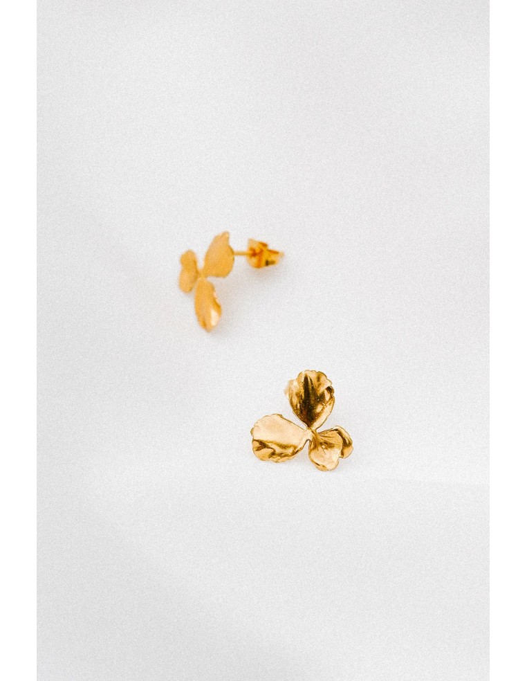 Boucles d'oreilles pensée Grace - made in France - Comptoir Doré