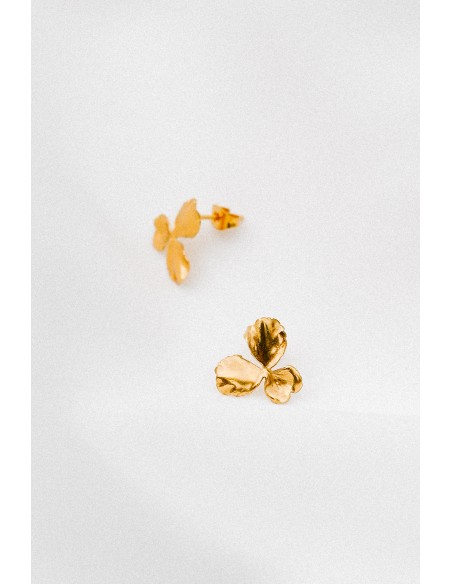 Boucles d'oreilles pensée Grace - made in France - Comptoir Doré