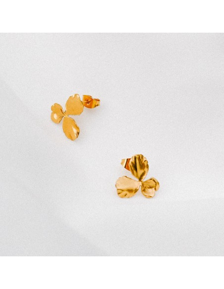 Boucles d'oreilles pensée Grace - made in France - Comptoir Doré