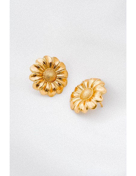 Boucles d'oreilles fleurs dorées Rosalie - Comptoir Doré