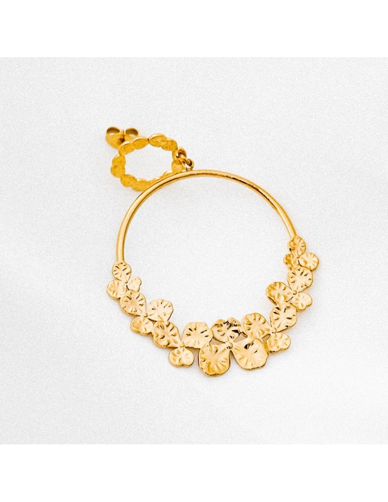 Boucles d'oreilles pensées dorées - Comptoir Doré