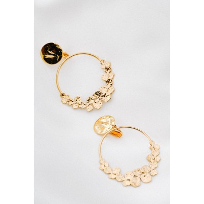 Boucles d'oreilles dorées pensées Lily - grosses boucles d'oreilles légères