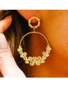 Boucles d'oreilles pensées dorées - Comptoir Doré