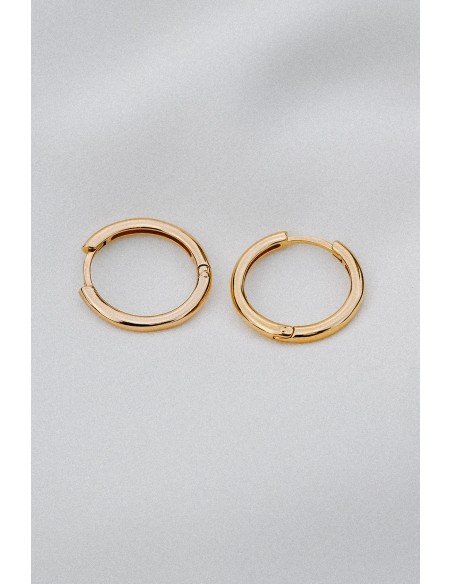 Créoles rondes plaquées or - Comptoir Doré