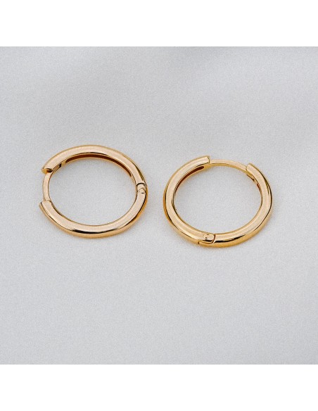 Créoles rondes plaquées or - Comptoir Doré