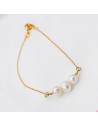 Bracelet plaqué or et perles d'eau douce - Comptoir Doré