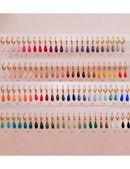 Boucles d'oreilles personnalisables en porcelaine froide - Coraly T - Les perles de la Bastide