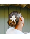 Pic à cheveux fleur blanche Gardenia - L'Atelier de Clotilde - Comptoir Doré