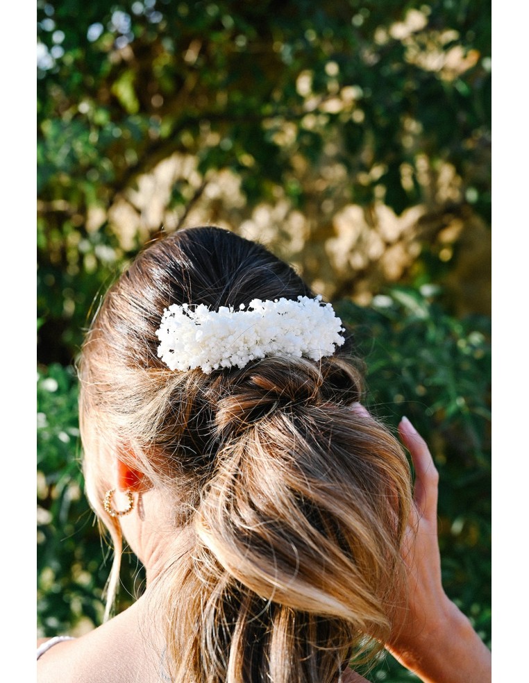 Peigne fleurs séchées mariée - L'Atelier de Clotilde - Comptoir Doré