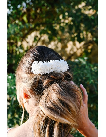 Peigne fleurs séchées mariée - L'Atelier de Clotilde - Comptoir Doré