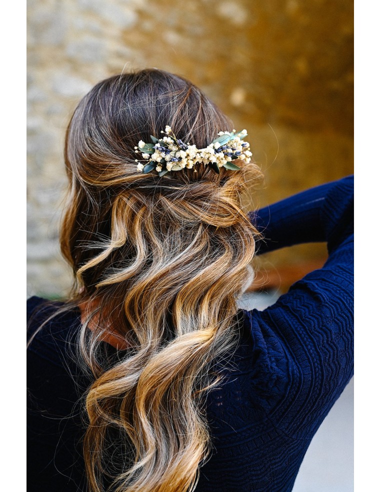 Peigne fleurs séchées - L'Atelier de Clotilde - Comptoir Doré