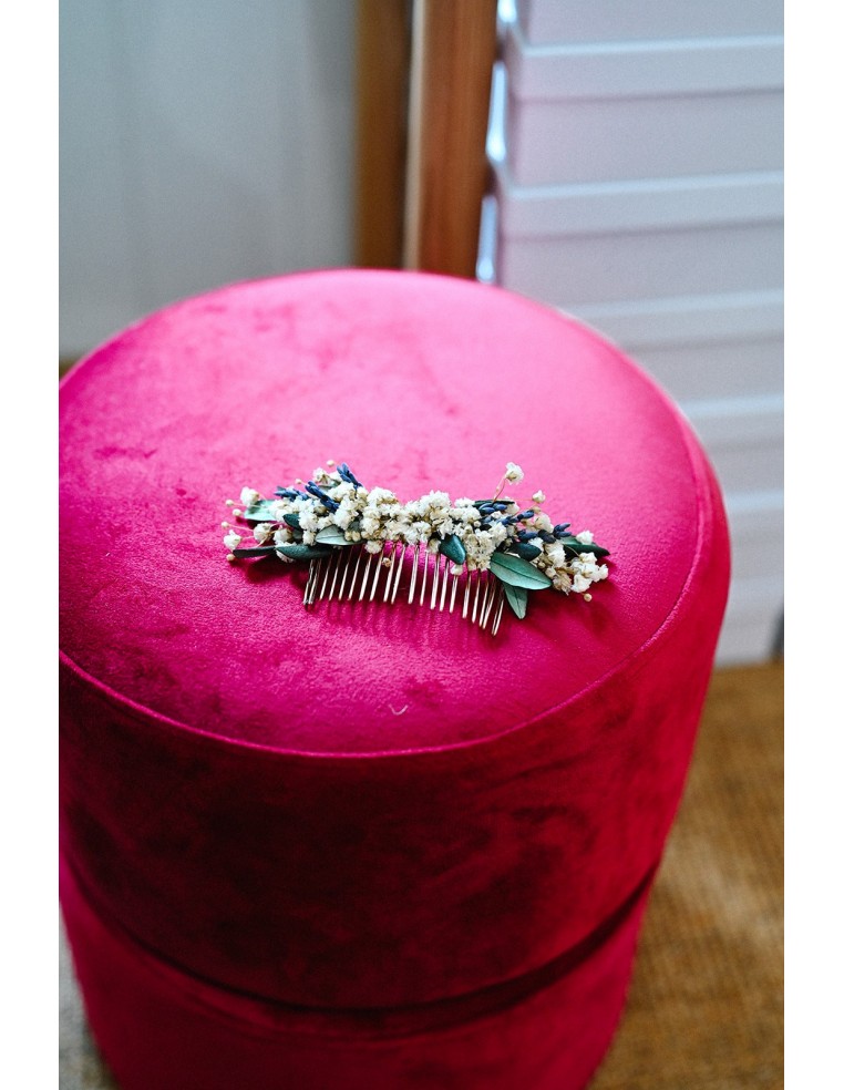 Peigne fleurs séchées - L'Atelier de Clotilde - Comptoir Doré