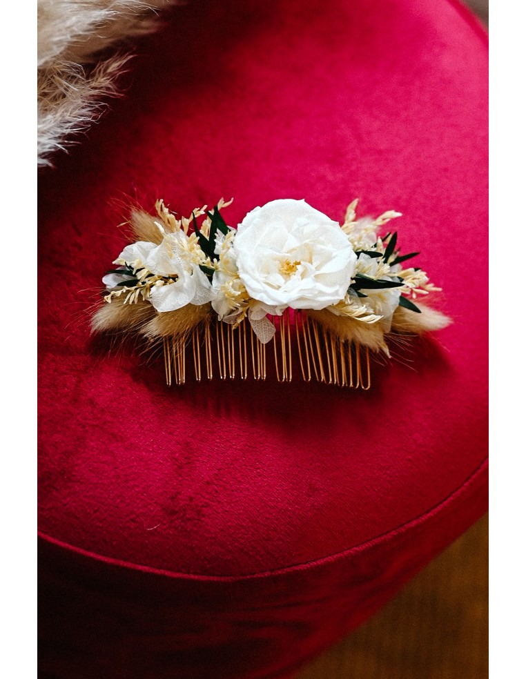 Peigne fleurs séchées - L'Atelier de Clotilde - Comptoir Doré