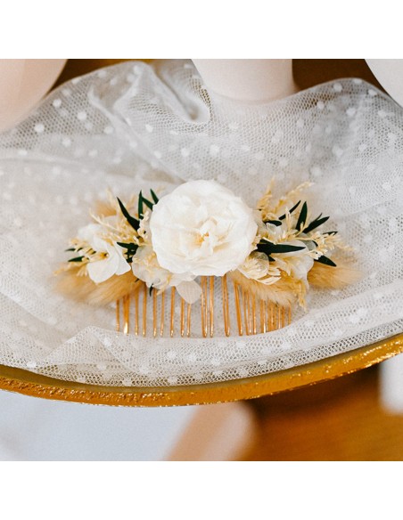 Peigne fleurs séchées - L'Atelier de Clotilde - Comptoir Doré