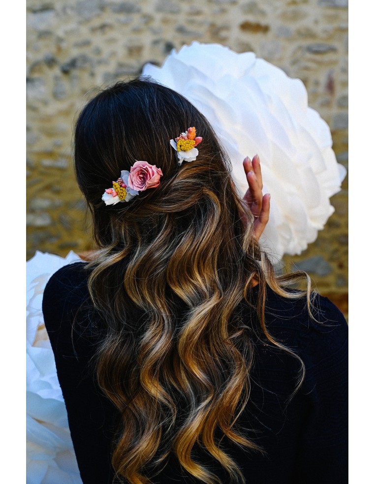 Pics à cheveux fleurs séchées - L'Atelier de Clotilde - Comptoir Doré