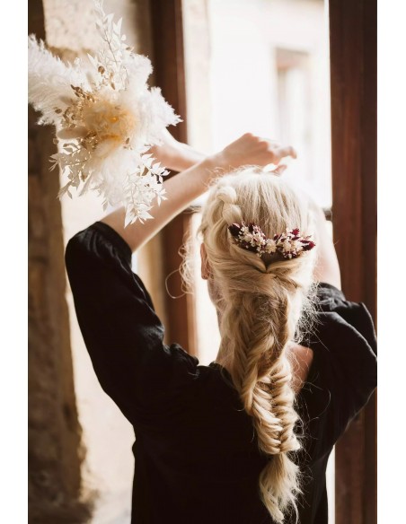 Peigne fleurs séchées - L'Atelier de Clotilde - Comptoir Doré