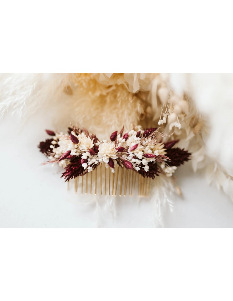 Peigne fleurs séchées - L'Atelier de Clotilde - Comptoir Doré
