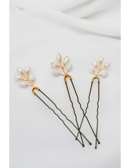 Epingles à cheveux porcelaine froide - Coraly T - Les perles de la Bastide