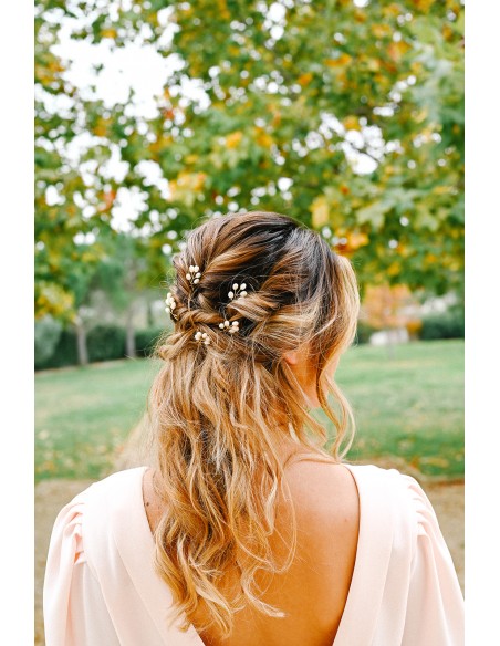 Epingles à cheveux porcelaine froide - Coraly T - Les perles de la Bastide