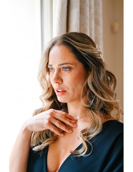 Peigne mariée porcelaine froide - Les Perles de la Bastide - Comptoir Doré