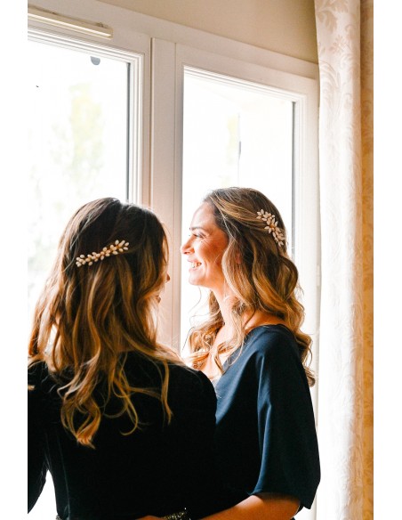 Peigne mariée porcelaine froide - Les Perles de la Bastide - Comptoir Doré