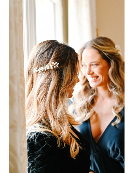 Peigne mariée porcelaine froide - Les Perles de la Bastide - Comptoir Doré