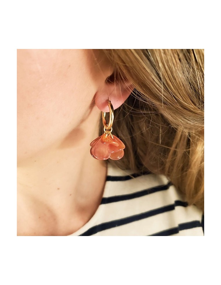 Boucles d'oreilles pétales Colombe - Clarance Bijoux - Comptoir Doré