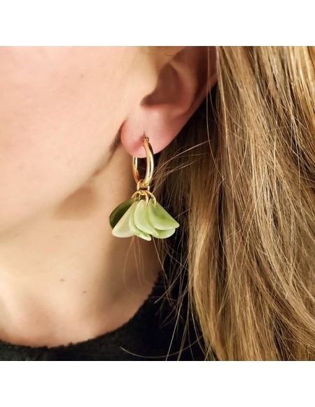 Boucles d'oreilles pétales Colombe - Clarance Bijoux - Comptoir Doré