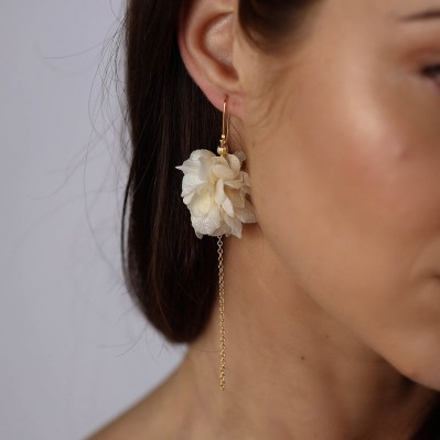 Boucles D’oreilles Grimpantes Fleuries – Design Minimaliste En Cuivre – Non Percées, Look élégant