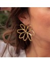 Boucles fleurs dorées Paula - Comptoir Doré