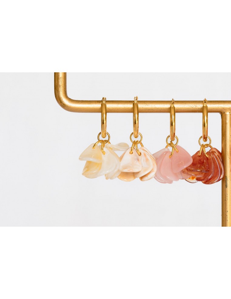 Boucles d'oreilles pétales Colombe - Clarance Bijoux - Comptoir Doré