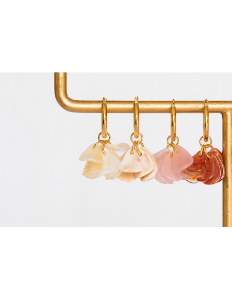 Boucles d'oreilles pétales Colombe - Clarance Bijoux - Comptoir Doré