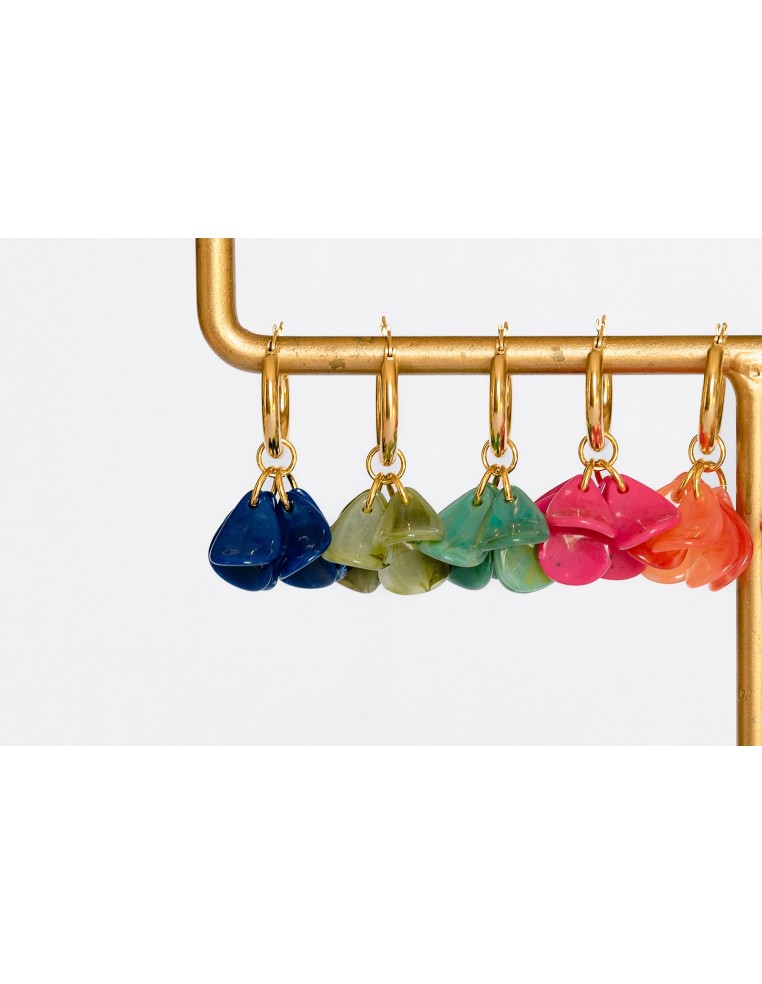 Boucles d'oreilles pétales Colombe - Clarance Bijoux - Comptoir Doré