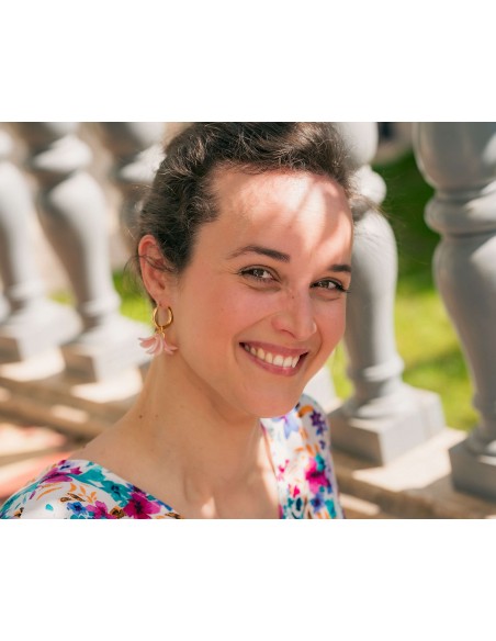 Boucles d'oreilles pétales Colombe - Clarance Bijoux - Comptoir Doré