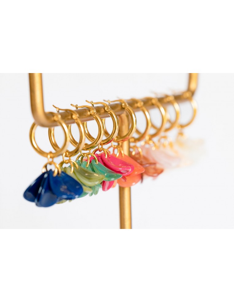 Boucles d'oreilles pétales Colombe - Clarance Bijoux - Comptoir Doré