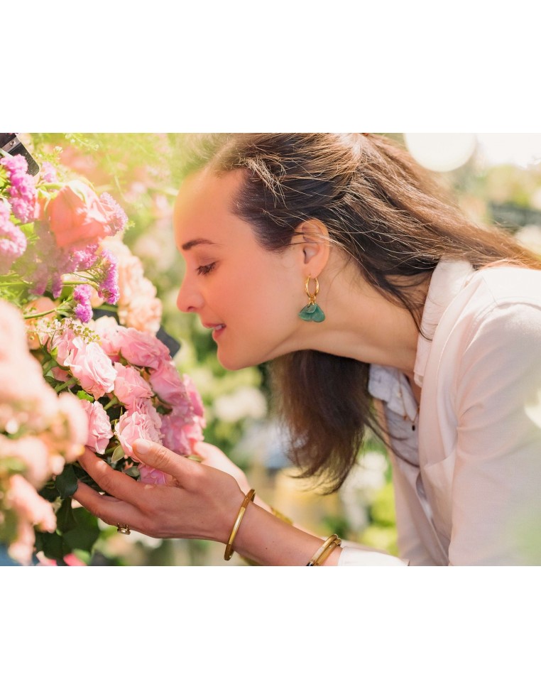 Boucles d'oreilles pétales Colombe - Clarance Bijoux - Comptoir Doré