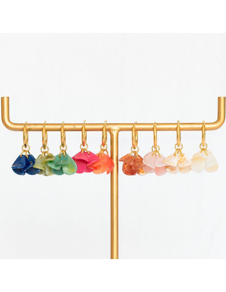 Boucles d'oreilles pétales Colombe - Clarance Bijoux - Comptoir Doré