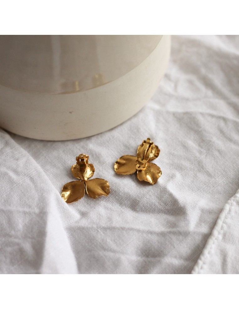 Boucles clips pensées dorées Grace
