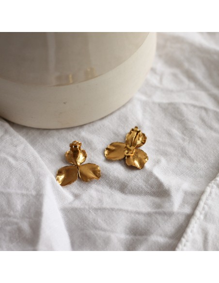 Boucles clips pensées dorées Grace