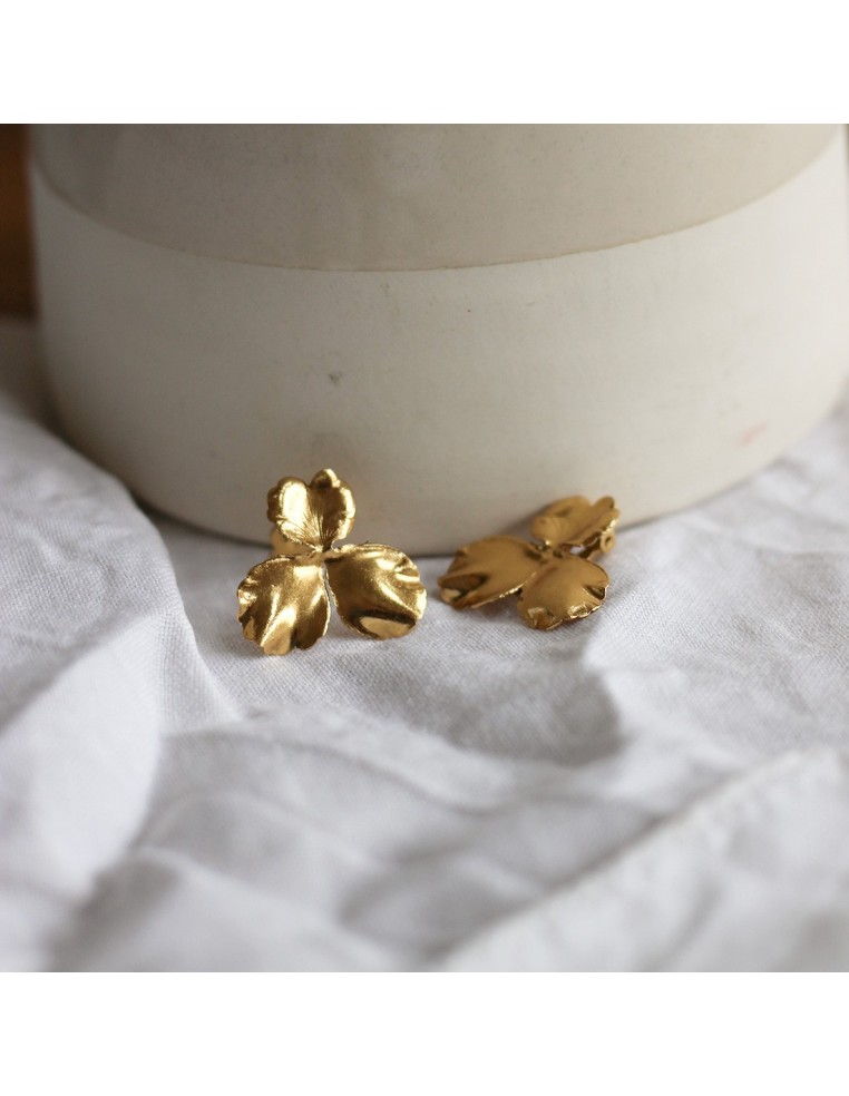 Boucles clips pensées dorées Grace