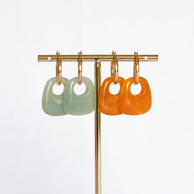 Boucles d'oreilles résine - Clarance Bijoux - Comptoir Doré