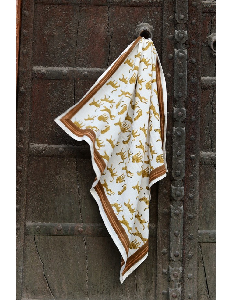 Foulard blockprint léopard - Byzantine APW - Comptoir Doré