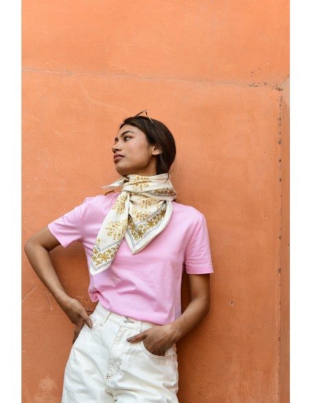 Foulard blockprint indien - Byzantine APW - Comptoir Doré