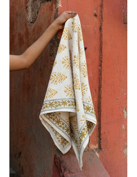 Foulard blockprint indien - Byzantine APW - Comptoir Doré
