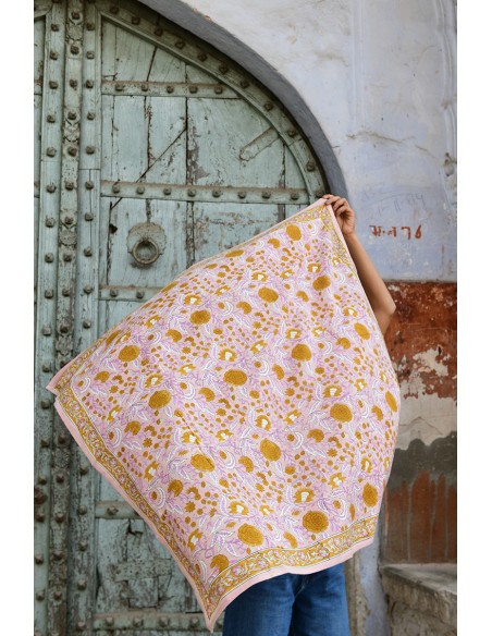 Foulard blockprint indien - Byzantine APW - Comptoir Doré