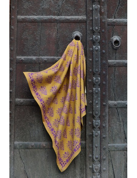 Foulard blockprint indien - Byzantine APW - Comptoir Doré