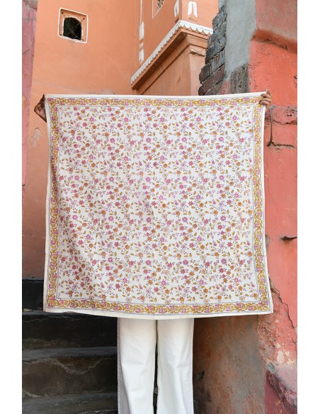 Foulard blockprint indien - Byzantine APW - Comptoir Doré