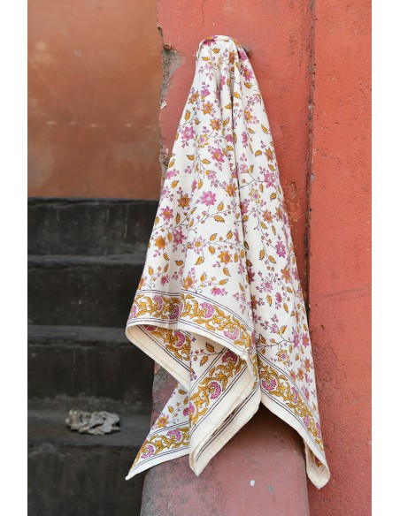 Foulard blockprint indien - Byzantine APW - Comptoir Doré