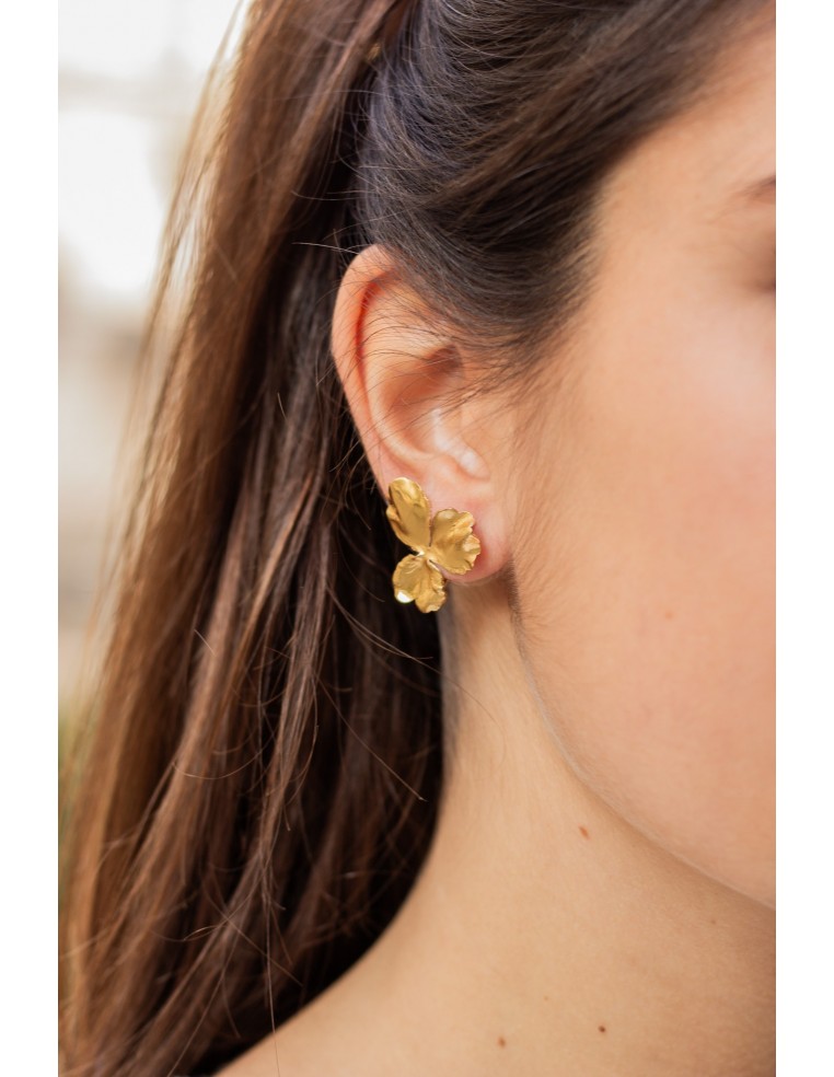 Boucles clips pensées dorées Grace